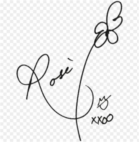 blackpink rosé signature